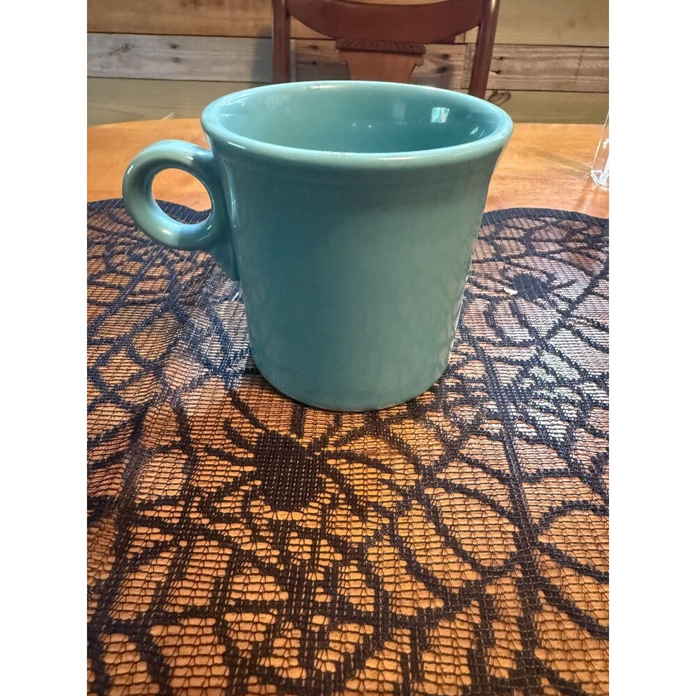 Fiestaware Mug Homer Laughlin China Coffee Turquoise Ring Handle Ceramic